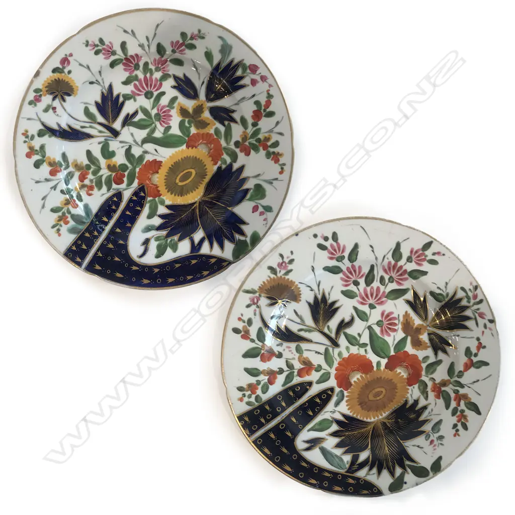 Two 'pearlware' earthenware plates, England, c.1820, Image 1++